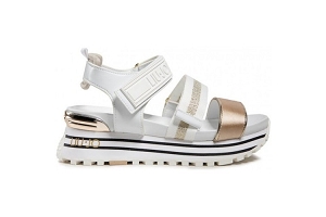 LIU JO MAXI WONDER SANDAL<br>Blanc Or