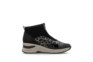 RIEKER N9362 BOOTS ZIP<br>Vernis Noir