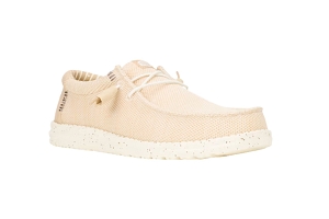 HEY DUDE WALLY STRECH SOXCREME<br>Beige Blanc
