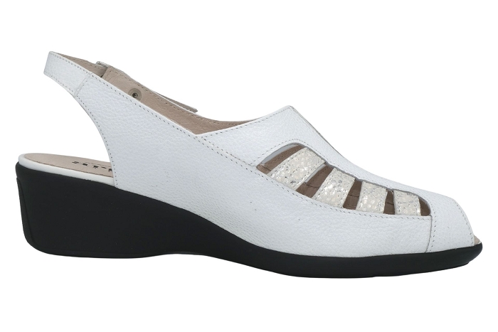 Artika nu pieds sandale calyx blanc gris