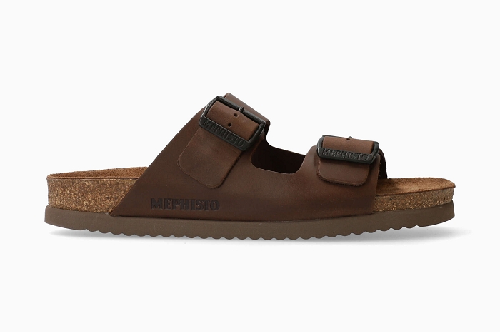 Mephisto nu pieds sandale nerio marron