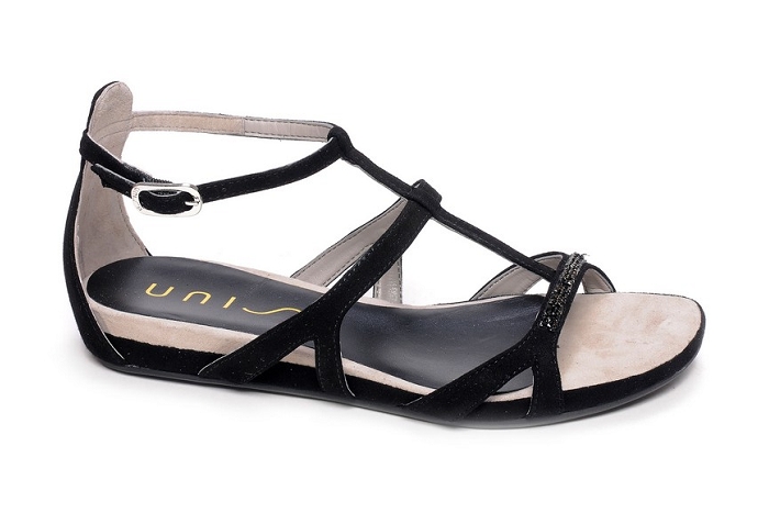 Unisa nu pieds sandale albillo velours noir