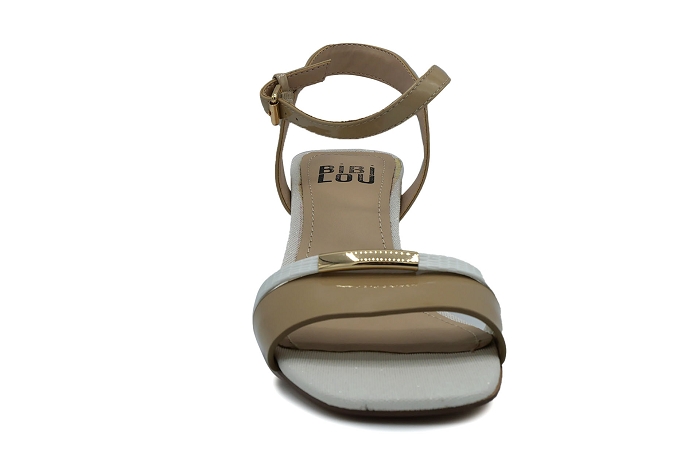 Bibilou nu pieds sandale 911z21 vernis taupe2855301_3