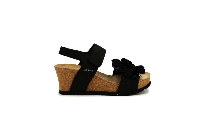 Mephisto nu pieds sandale luciana buck noir