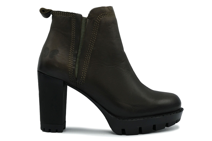 Felmini boots bottines 9063 cuir kaki