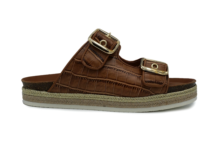 Akula nu pieds sandale 1009 croco cognac