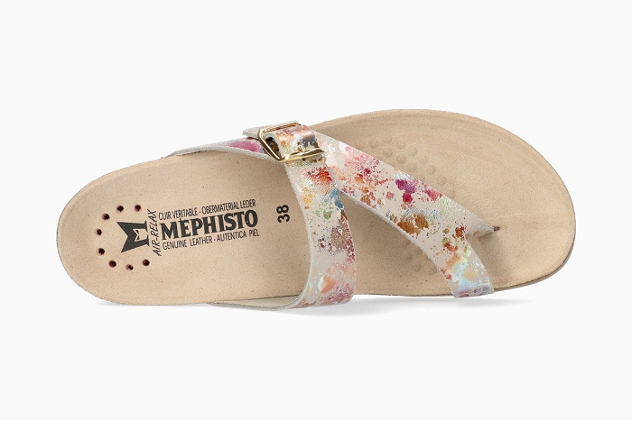 Mephisto nu pieds sandale helen fog beige3021801_3