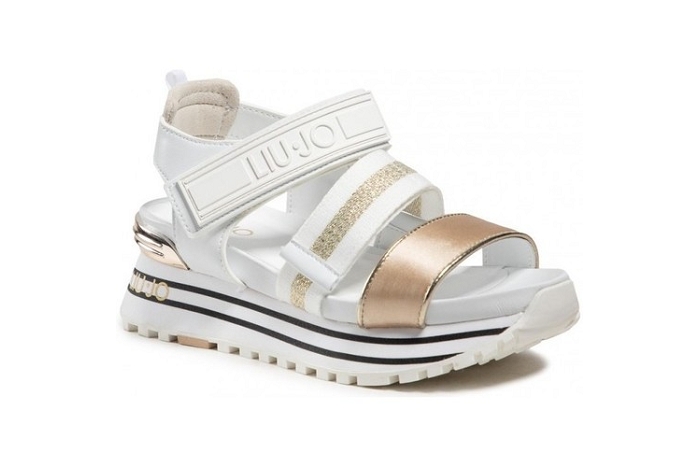 Liu jo nu pieds sandale maxi wonder sandal blanc or3024901_2