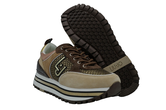 Liu jo baskets maxi wonder 20 beige marron3026101_3