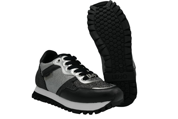 Liu jo baskets wonder 1 sneaker noir argent3026201_6