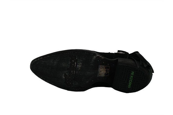 Mexicana boots bottines 1010 franges velours noir3052501_6