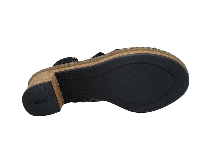 Rieker nu pieds sandale 638 c7 beige noir3068801_4