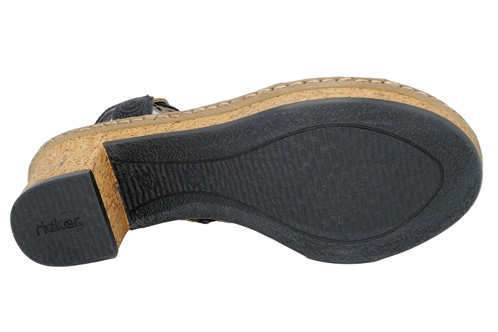 Rieker nu pieds sandale 638 c7 beige noir3068801_6