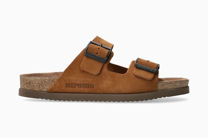 Mephisto nu pieds sandale nerio cognac