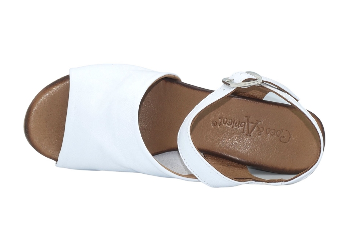 Coco et abricot nu pieds sandale milliere blanc3143801_3