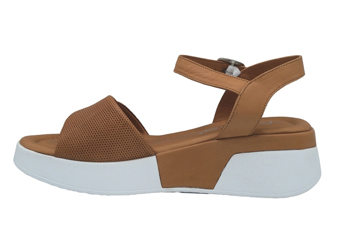 Coco et abricot nu pieds sandale milhaud cognac3157301_2