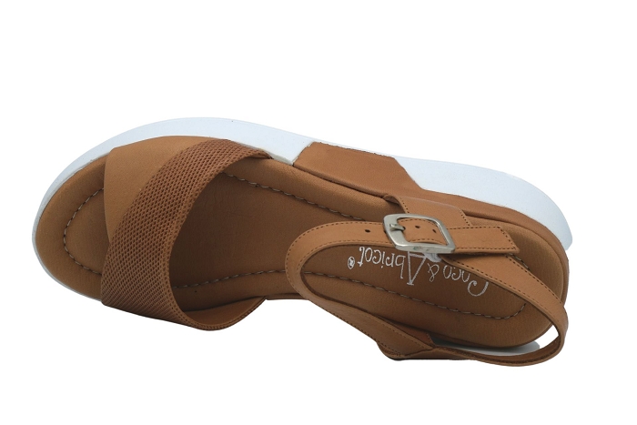 Coco et abricot nu pieds sandale milhaud cognac3157301_4