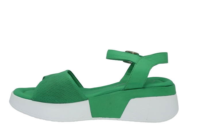 Coco et abricot nu pieds sandale milhaud vert3157401_2