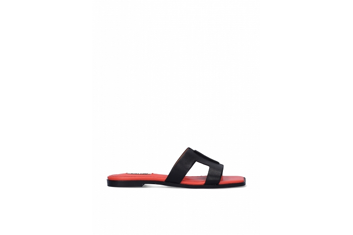 Bibilou nu pieds sandale 526z40 rouge noir