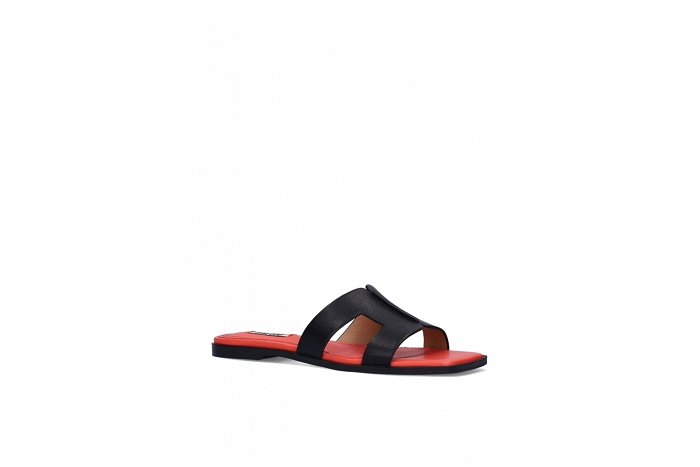 Bibilou nu pieds sandale 526z40 rouge noir3172901_2