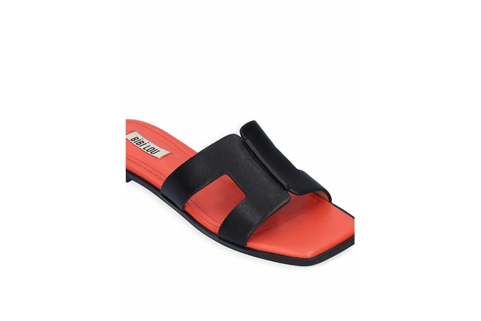 Bibilou nu pieds sandale 526z40 rouge noir3172901_3