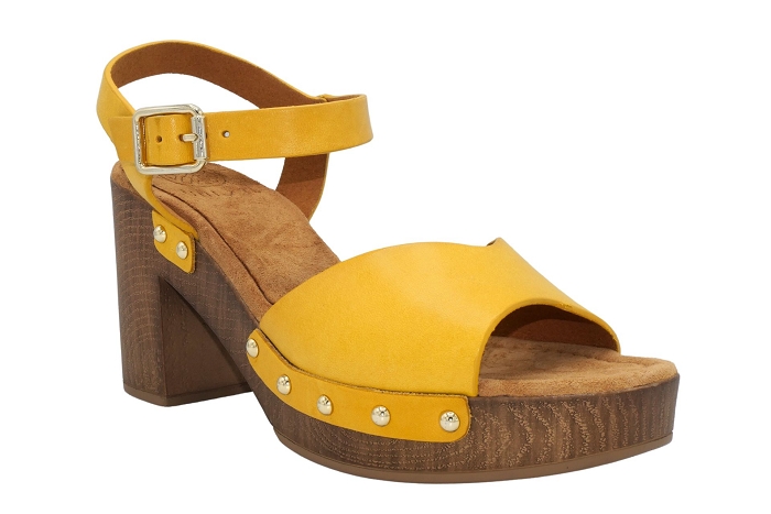 Unisa nu pieds sandale taco jaune3173301_3