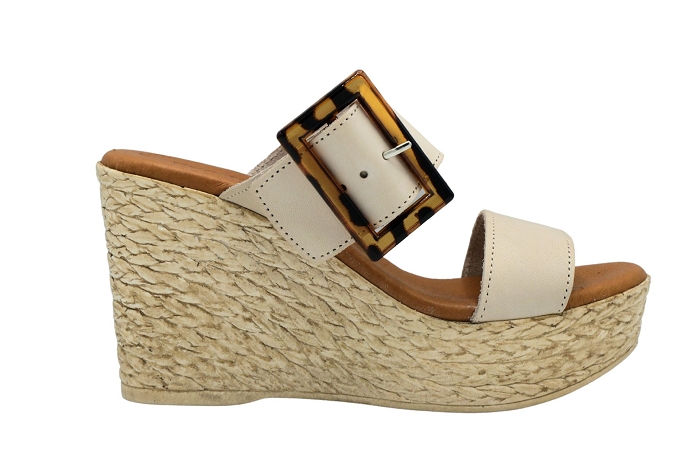 Evafruitos nu pieds sandale 1941 mule comp beige