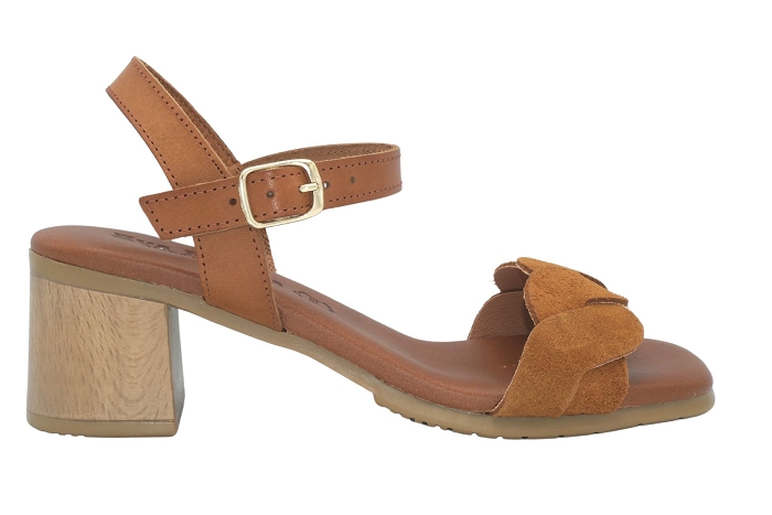 Evafruitos nu pieds sandale 3439 cognac