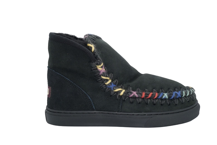 Mou boots bottines eskimo sneaker velours noir