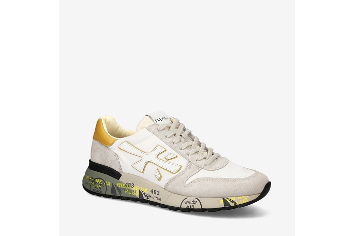 Premiata baskets mick 6613 beige blanc3224301_3