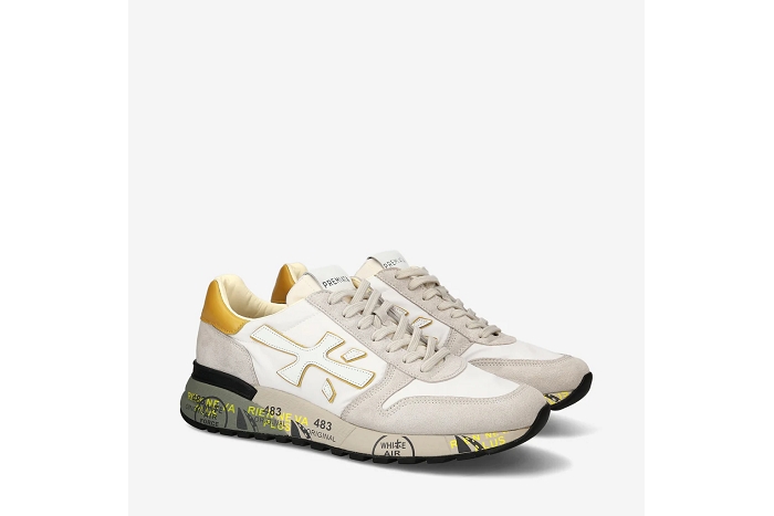 Premiata baskets mick 6613 beige blanc3224301_4