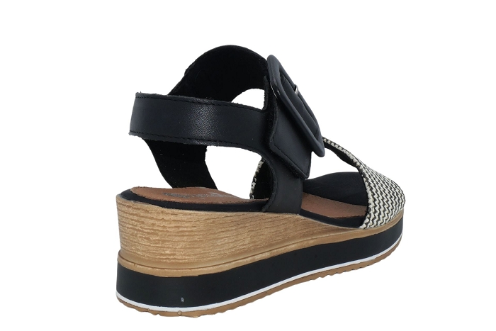 Remonte nu pieds sandale d6453 sand noir3227701_3