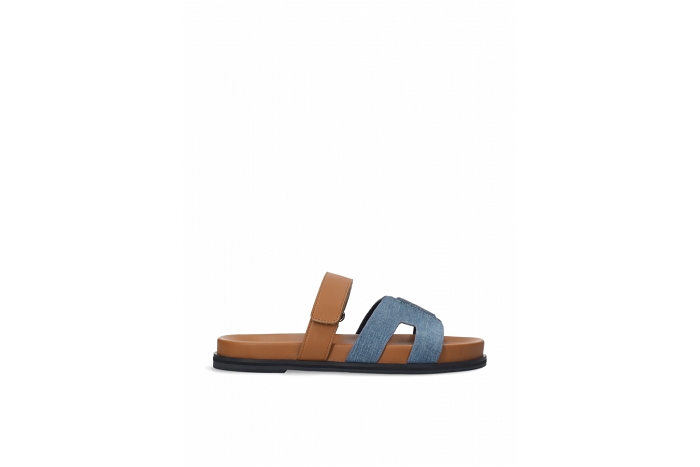 Bibilou nu pieds sandale 525z67bleu marron bleu marron