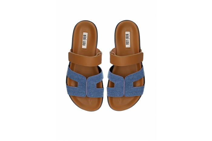 Bibilou nu pieds sandale 525z67bleu marron bleu marron3232601_2