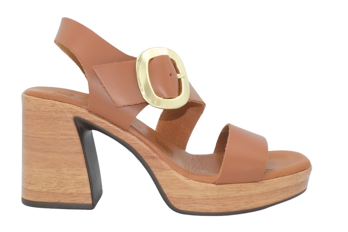 Ohmysandals nu pieds sandale 5395 cognac