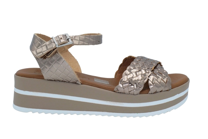 Ohmysandals nu pieds sandale 5491tresse bronze