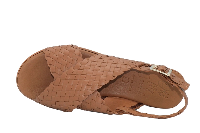 Ohmysandals nu pieds sandale 5492tresse cognac3244801_3