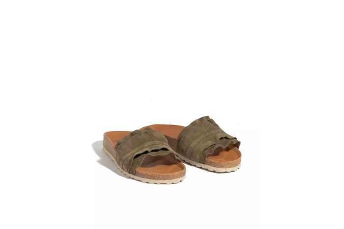 Verbenas nu pieds sandale rocio mule kaki3245201_3