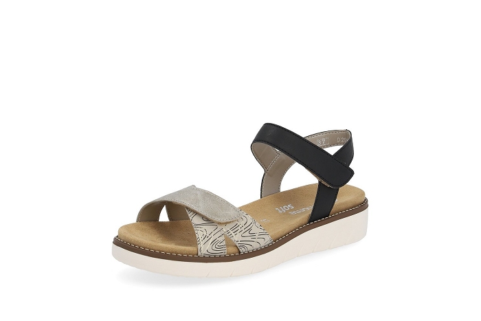 Remonte nu pieds sandale d2049 63 beige noir3248401_3