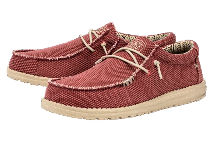 Hey dude bateaux wally braided red rouge3329301_3