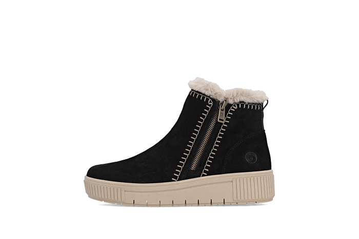 Remonte boots bottines d3b70 fourre buck noir