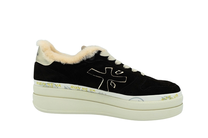 Premiata baskets micole fourre 7894 marron fonce