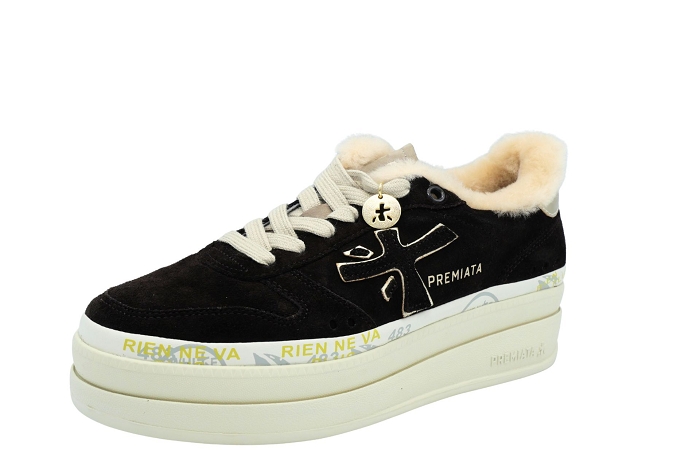 Premiata baskets micole fourre 7894 marron fonce3345901_4