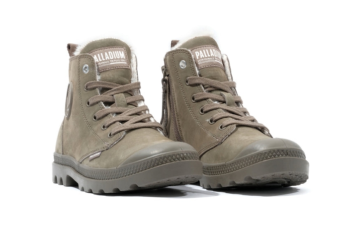 Palladium boots bottines pampa hi zip wl95982 kaki3358401_3
