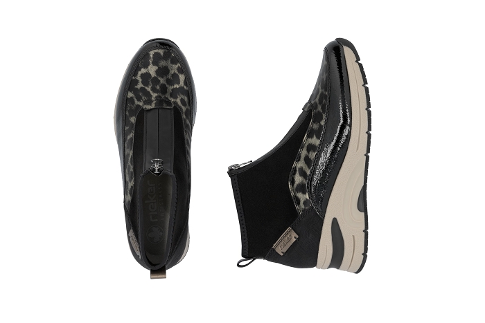 Rieker boots bottines n9362 boots zip vernis noir3359101_4