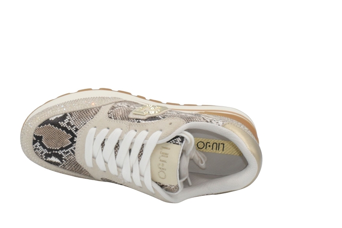Liu jo baskets amazing 25  phyton beige framboise3360601_4