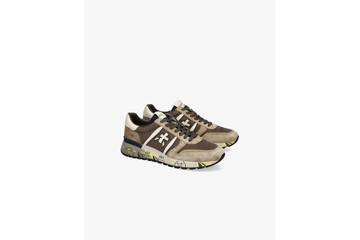 Premiata baskets lander 7704 beige marron3362701_4