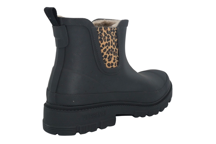 Verbenas pantoufle lua mate boots caoutcouc noir3369701_3