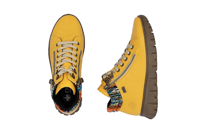 Rieker boots bottines n 1305 jaune3370201_3