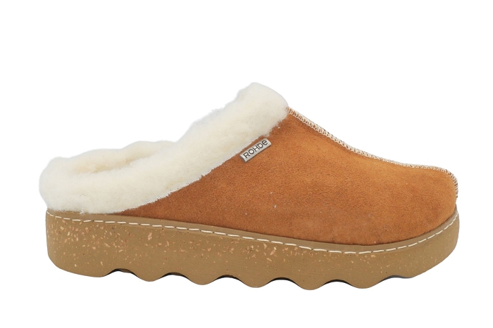 Rhode pantoufle 6125 beige fourre camel